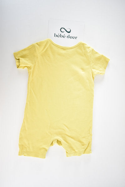 Yellow beep beep romper