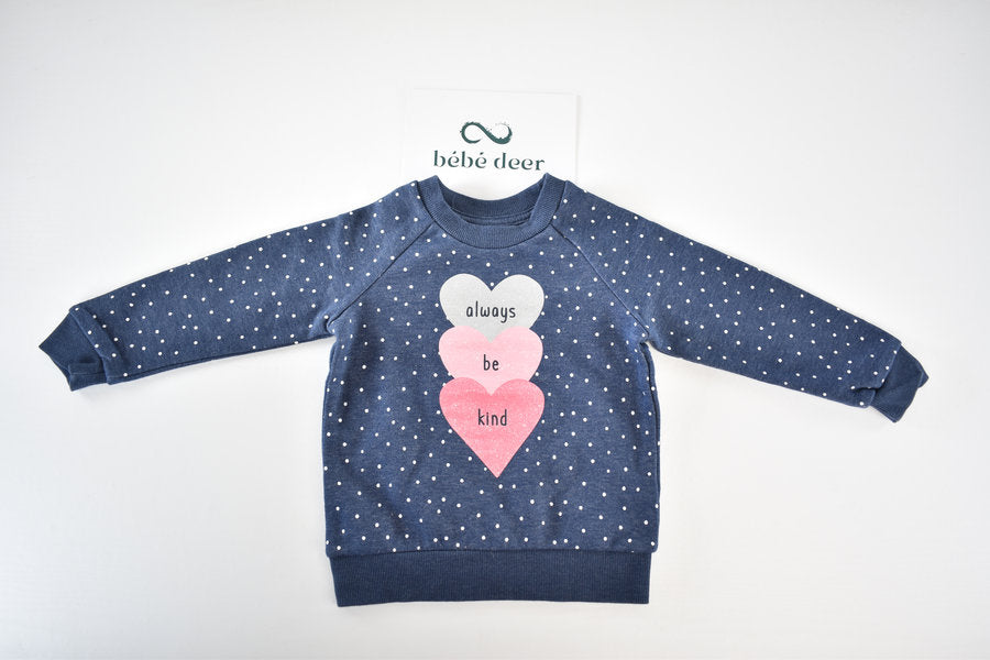 Always Be Kind polka dot jumper