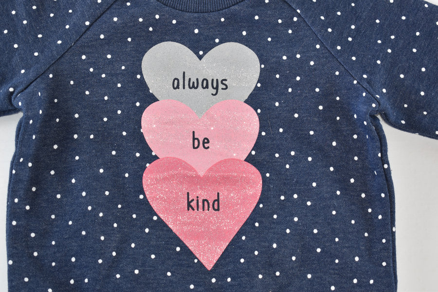 Always Be Kind polka dot jumper