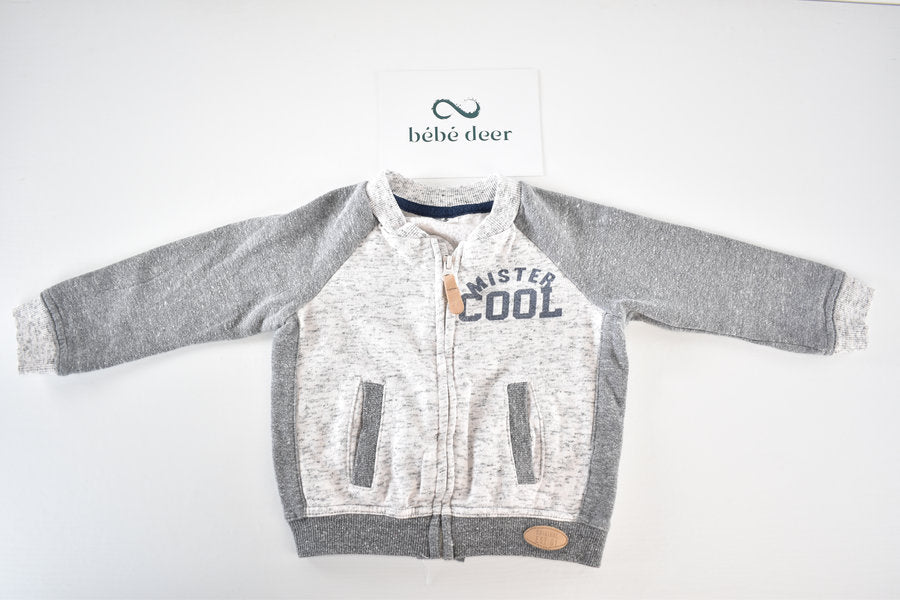 Grey zip-up jacket with pockets