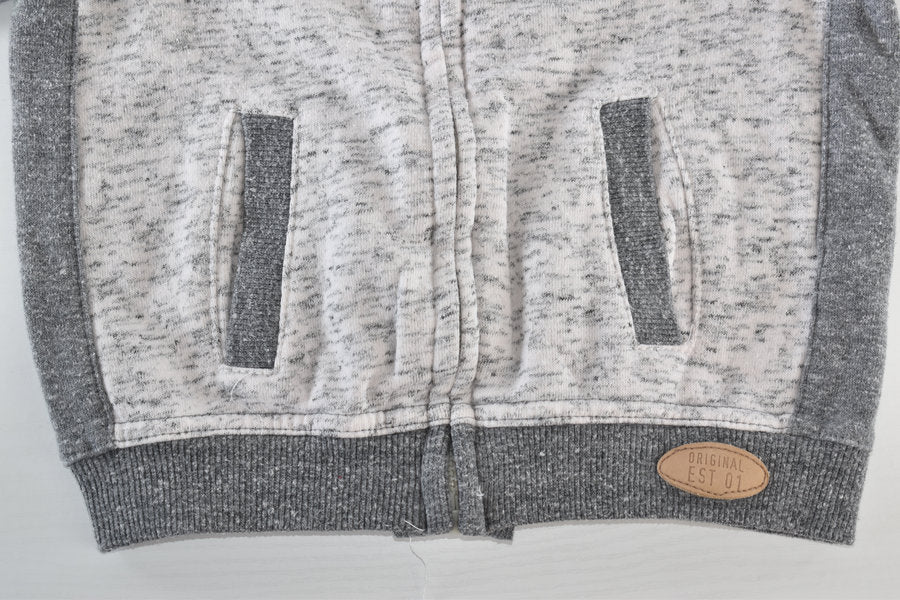 Grey zip-up jacket with pockets