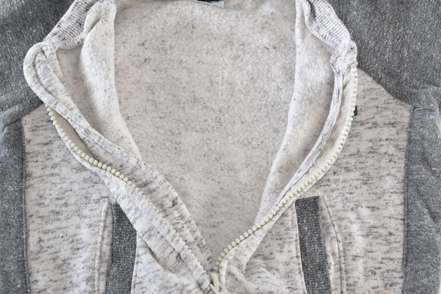 Grey zip-up jacket with pockets