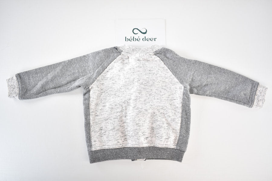 Grey zip-up jacket with pockets