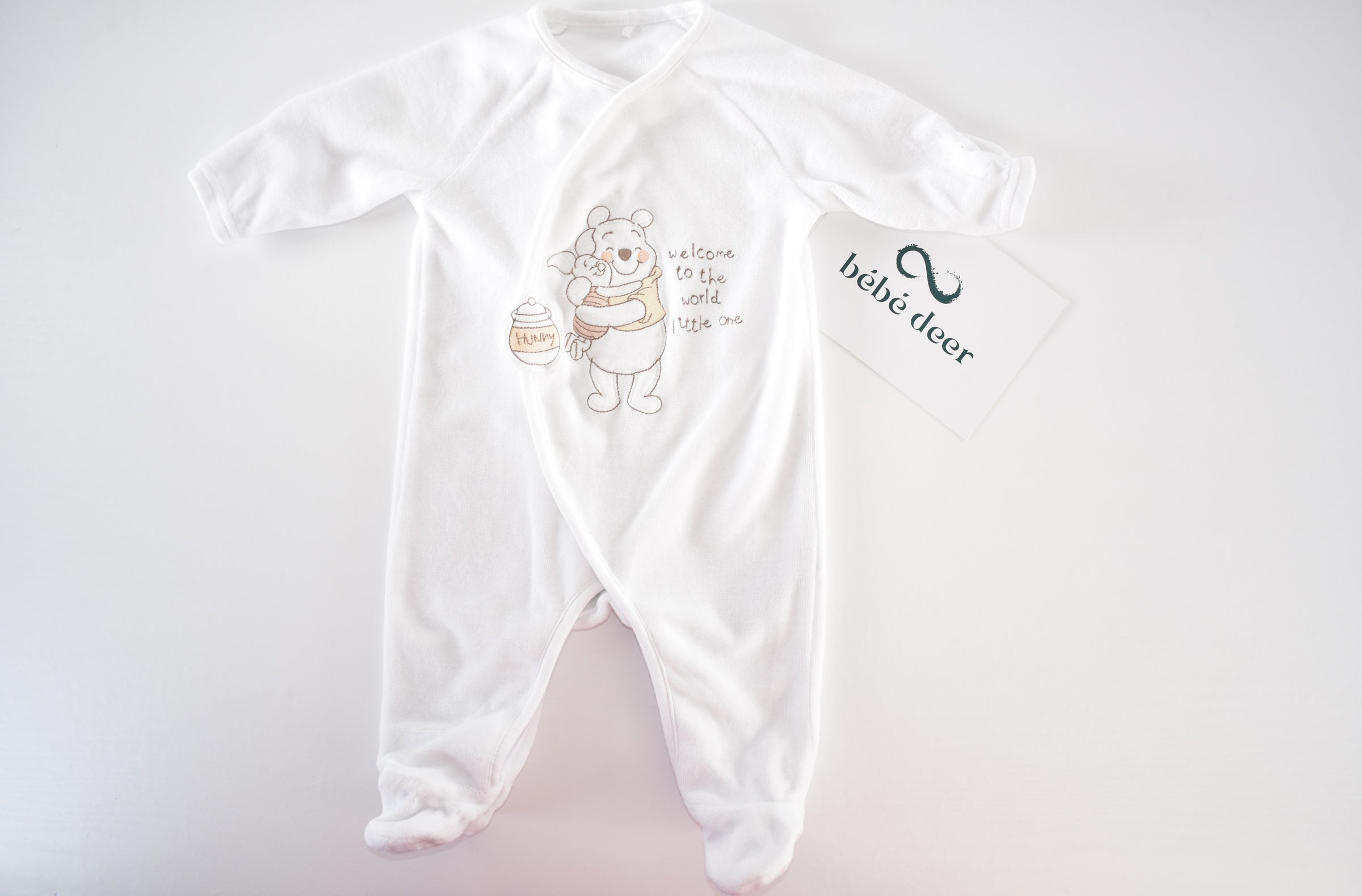 Disney Winnie the Pooh velour sleepsuit