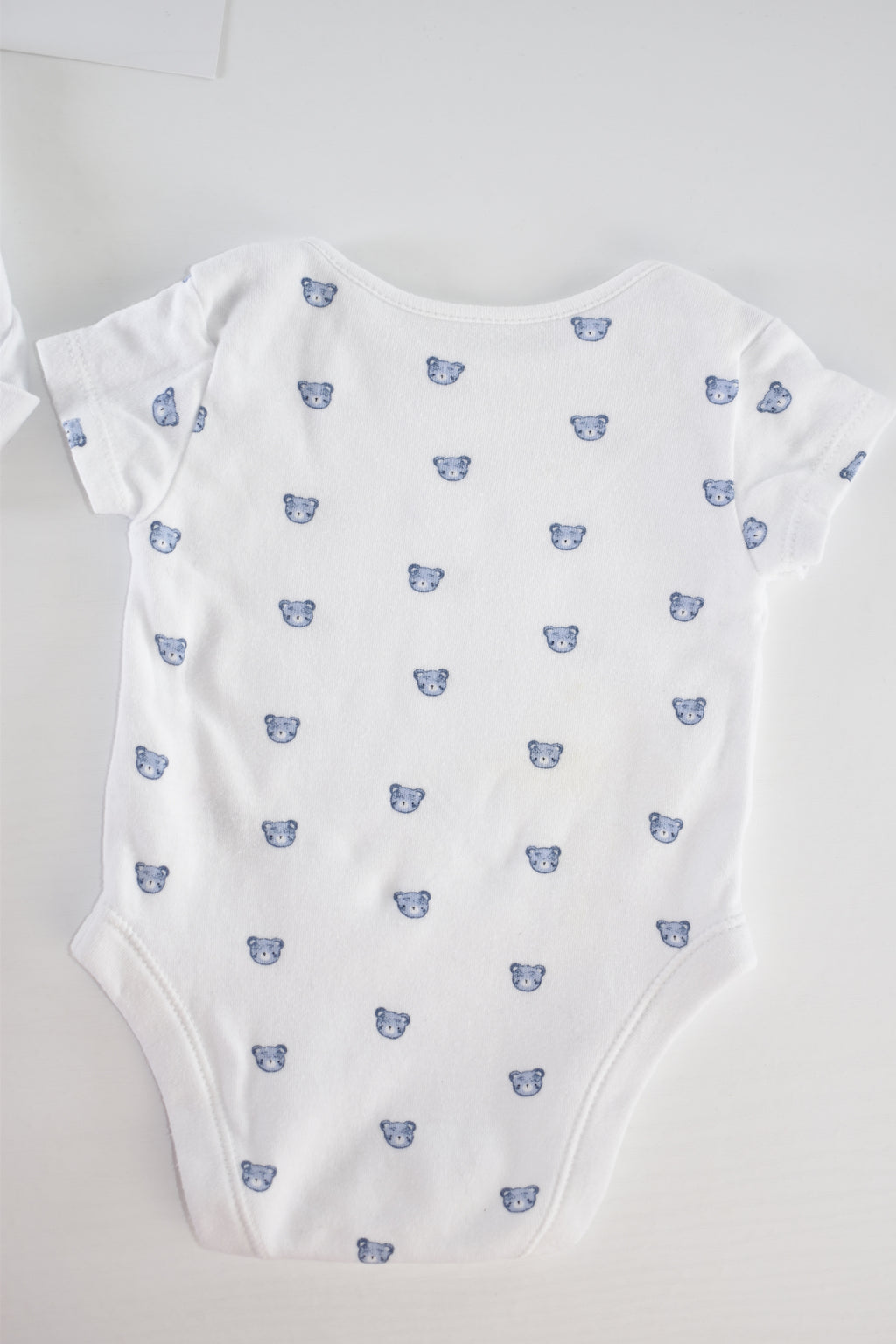 Blue bear bodysuit and sleepsuit set