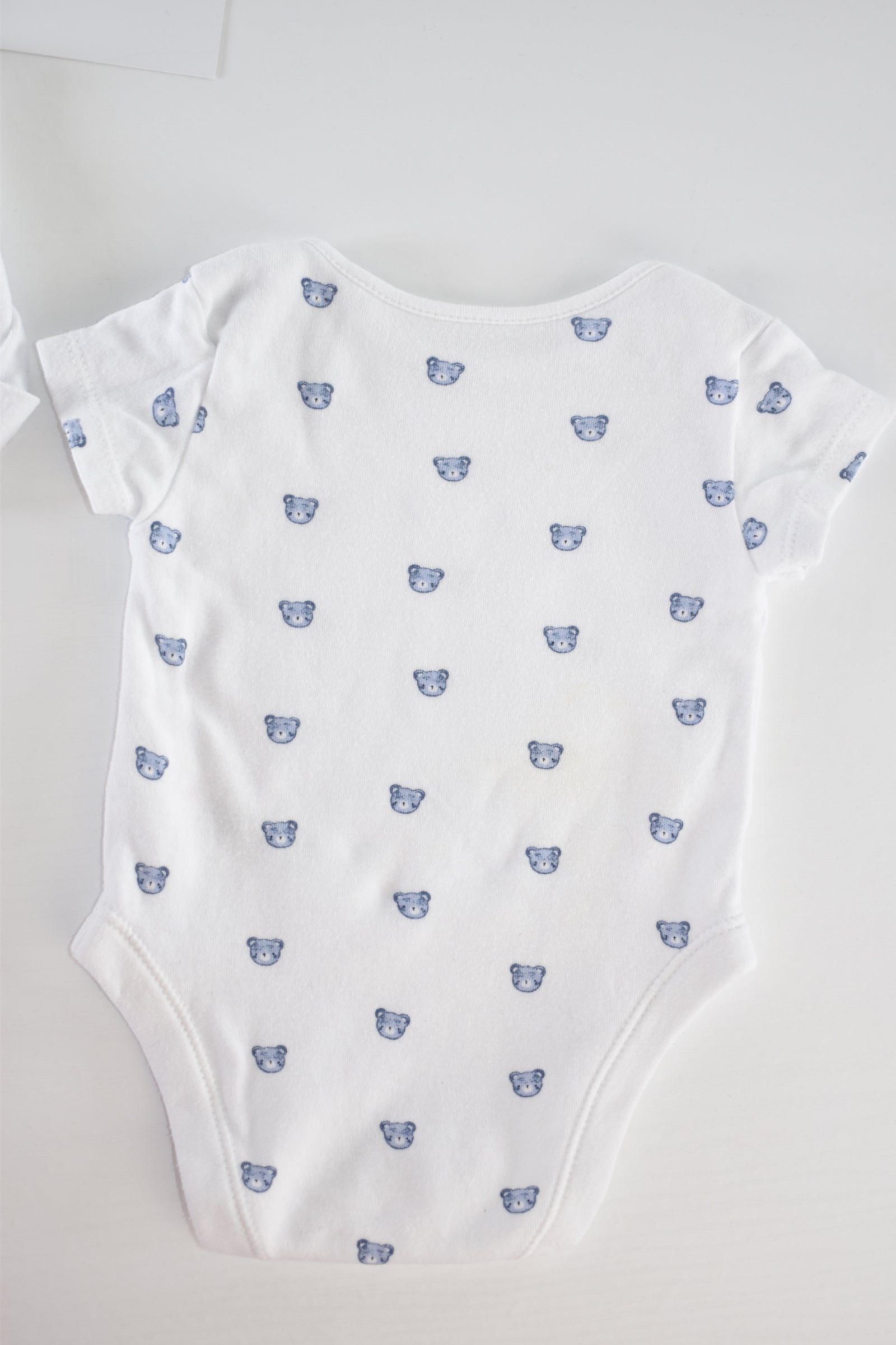 Blue bear bodysuit and sleepsuit set