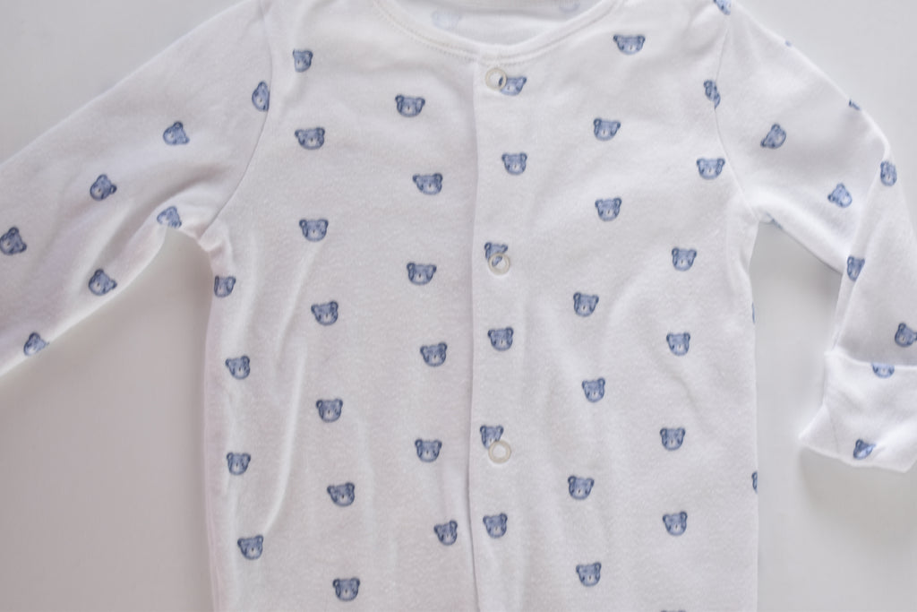 Blue bear bodysuit and sleepsuit set