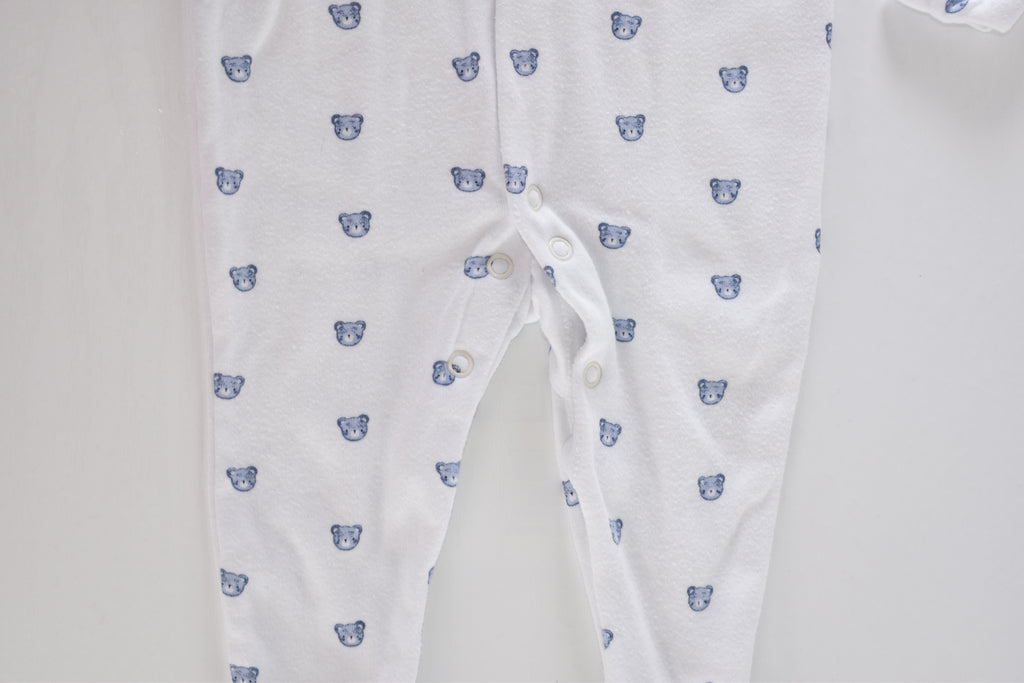 Blue bear bodysuit and sleepsuit set