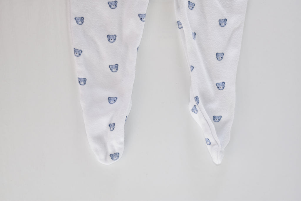 Blue bear bodysuit and sleepsuit set