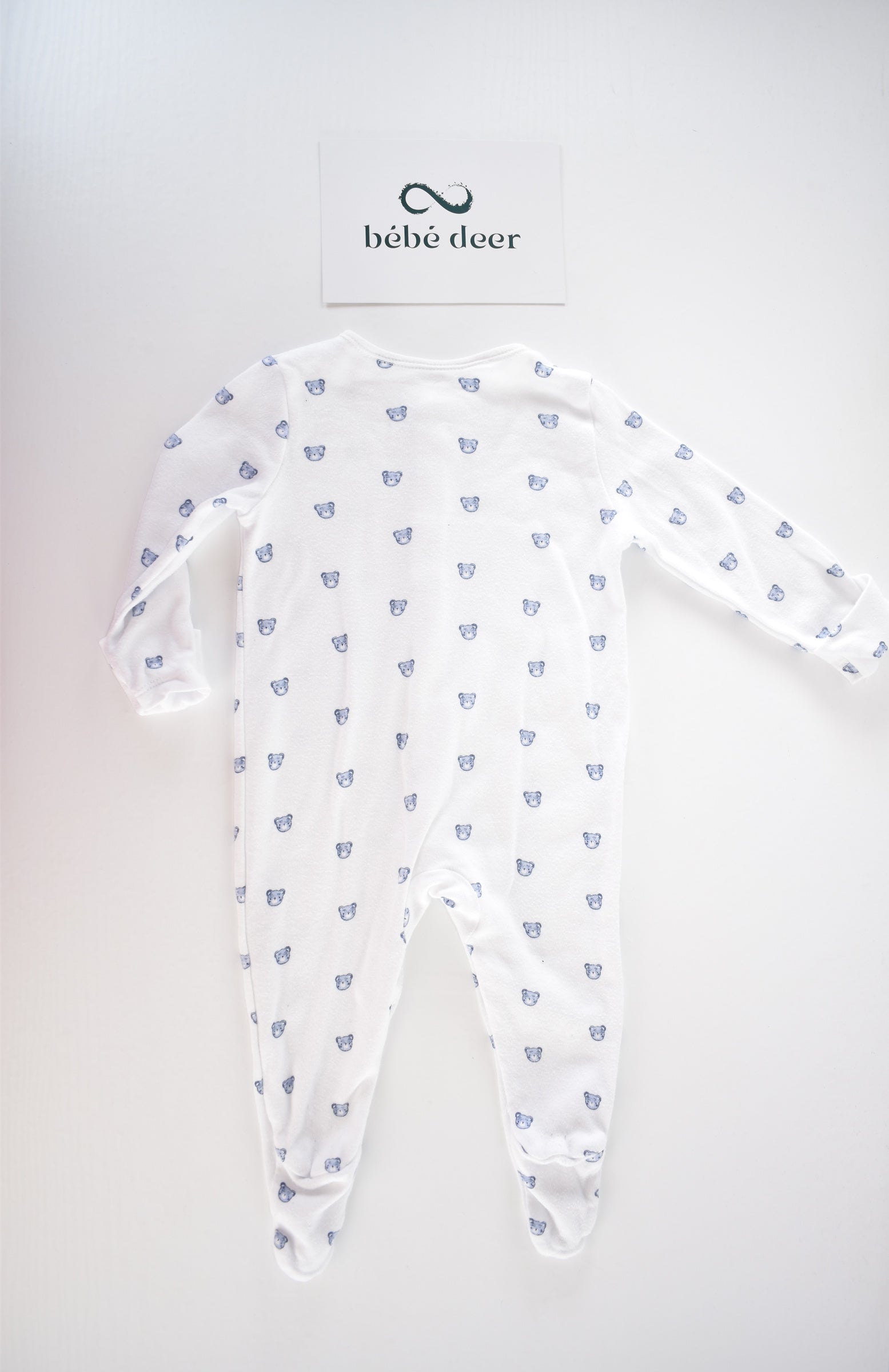 Blue bear bodysuit and sleepsuit set