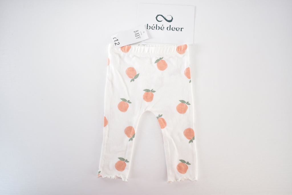Peach print leggings new with tag