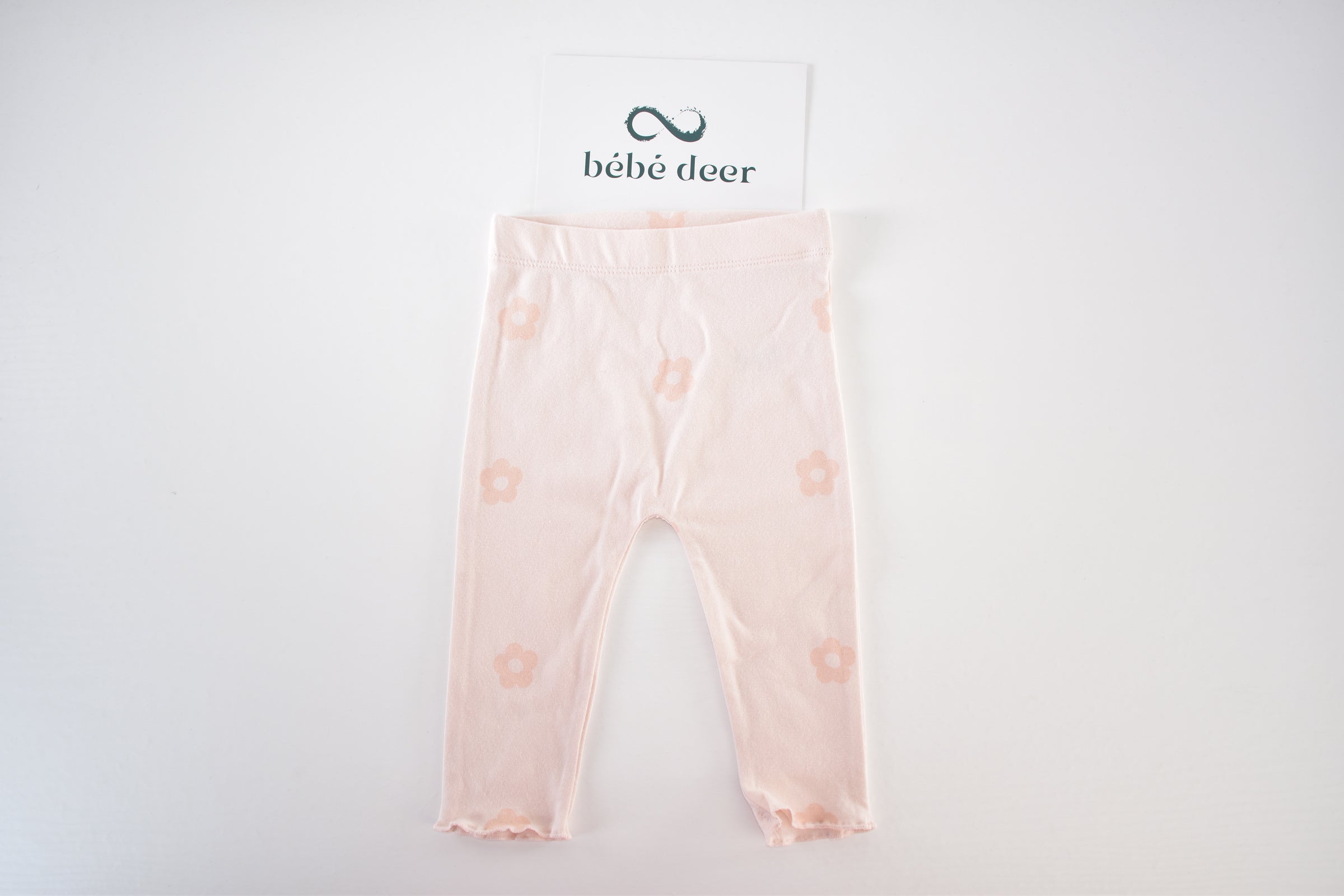 Light pink floral leggings