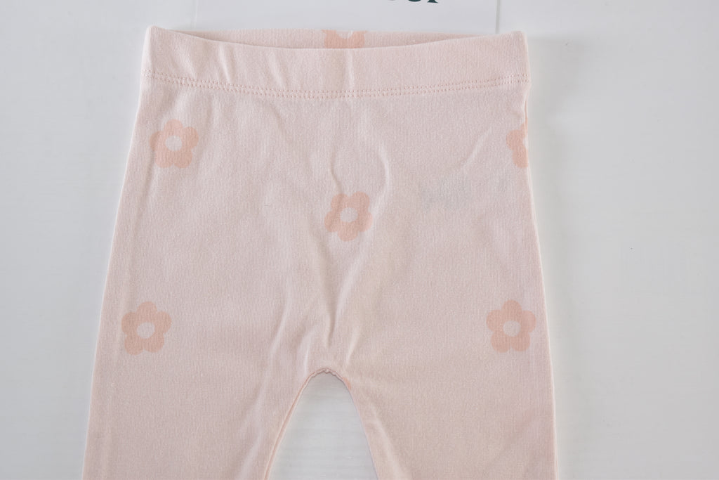 Light pink floral leggings