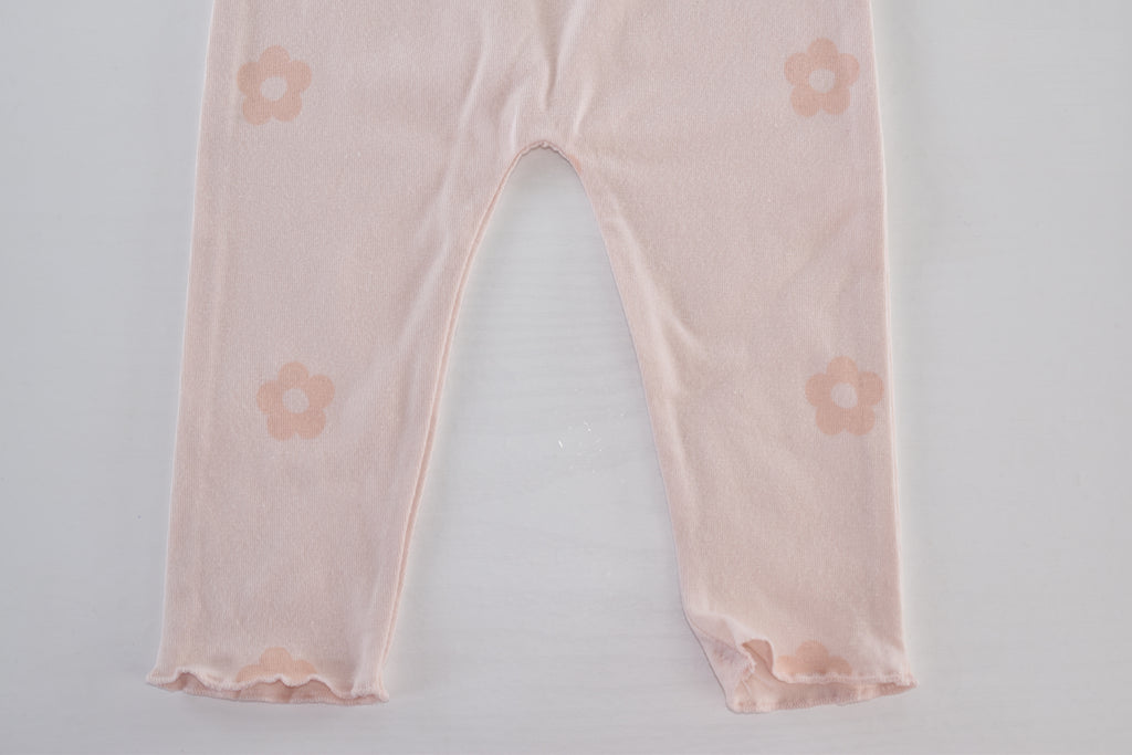 Light pink floral leggings