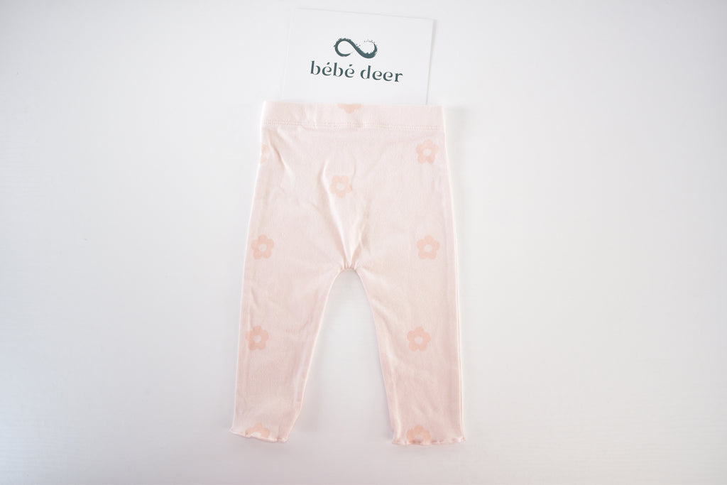 Light pink floral leggings