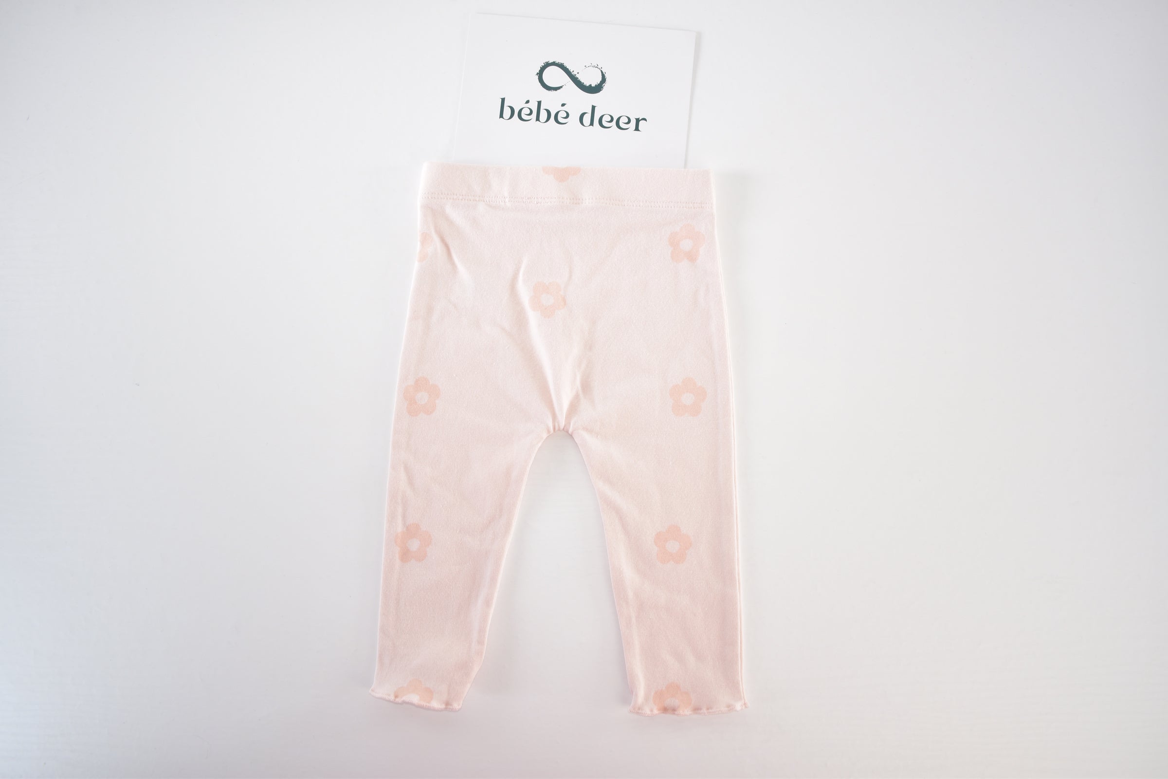 Light pink floral leggings