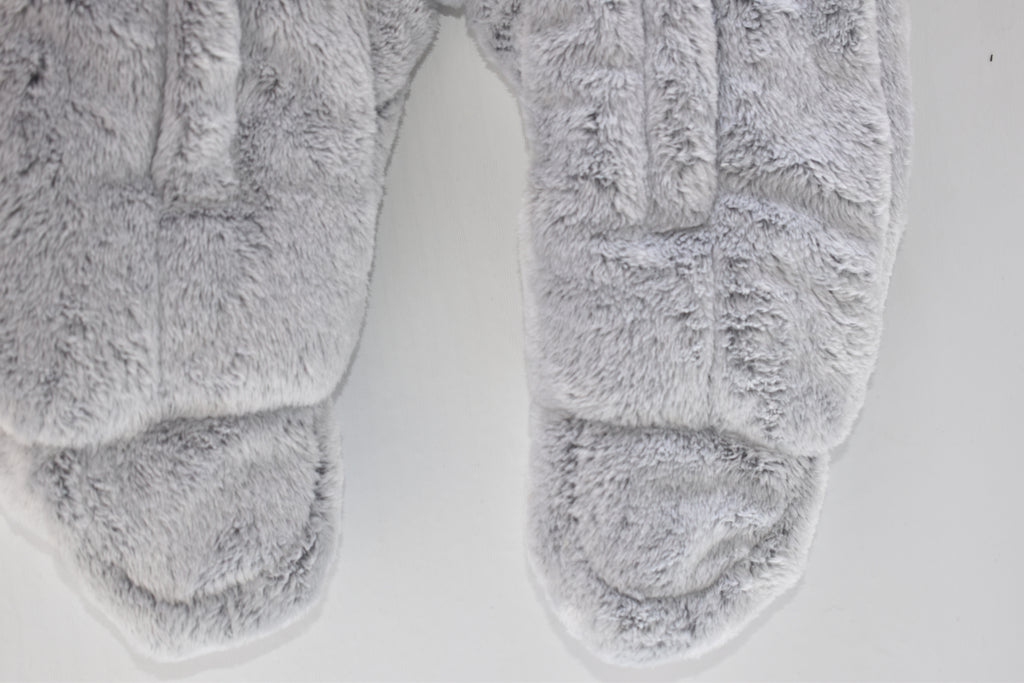 Grey pramsuit with bear ears – New with tags