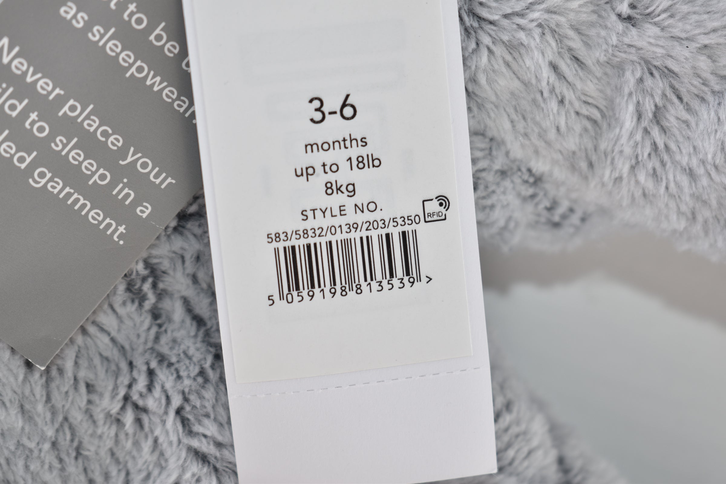Grey pramsuit with bear ears – New with tags