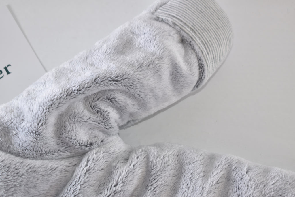 Grey pramsuit with bear ears – New with tags