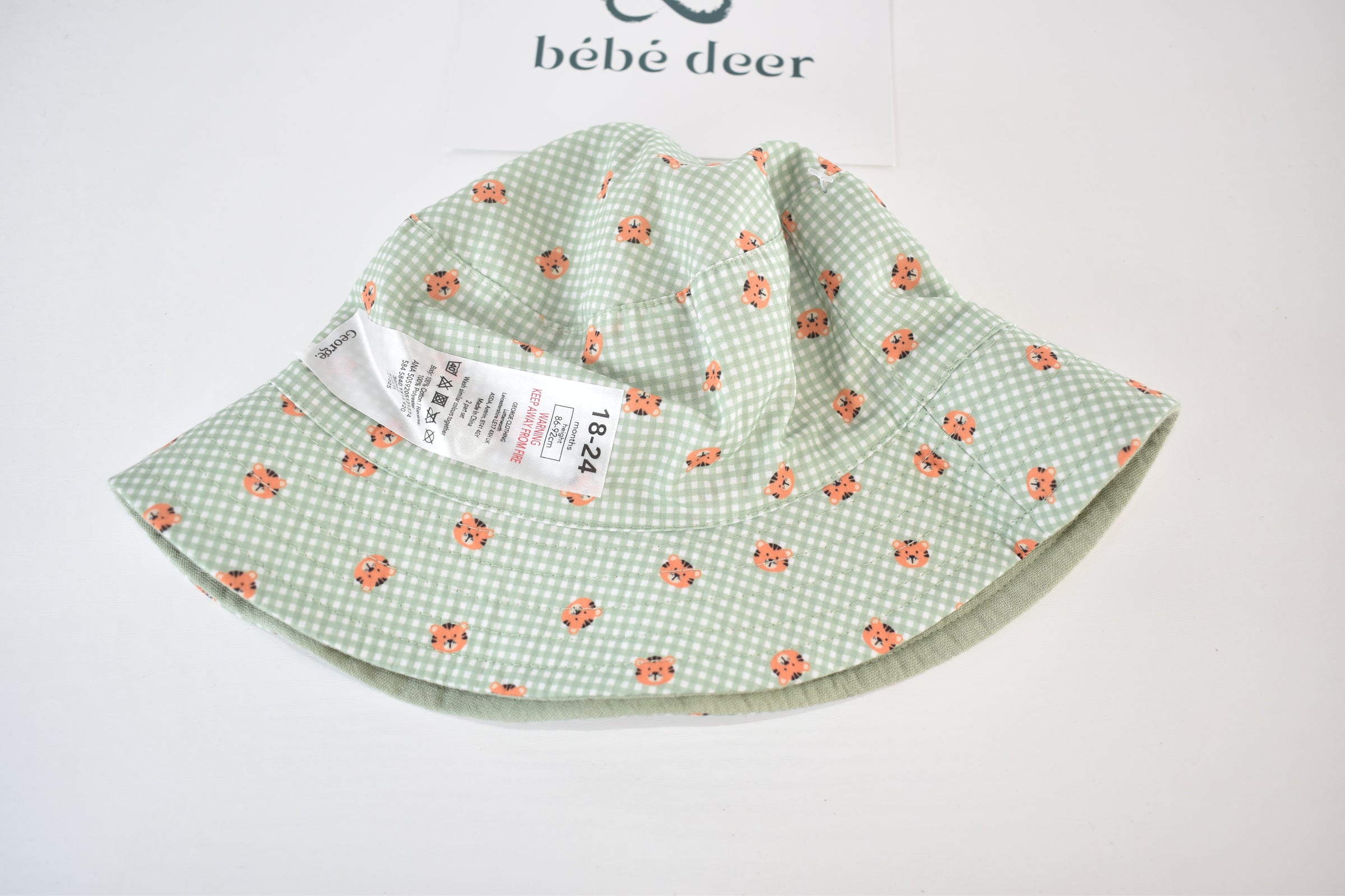 Reversible tiger sun hat