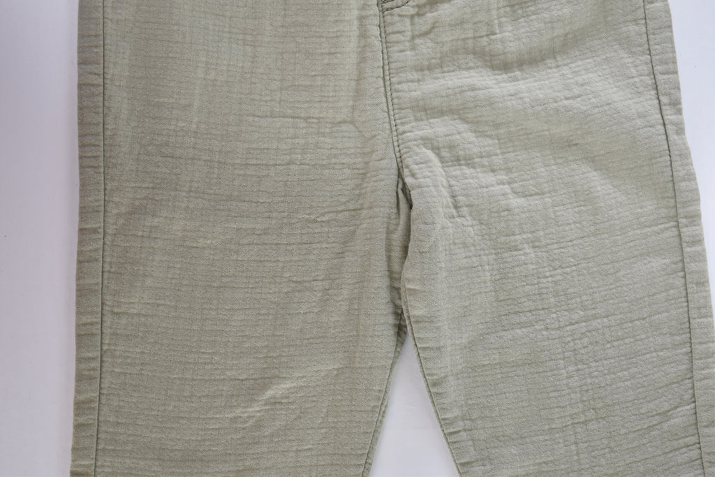 Sage green muslin cotton trousers – new with tag