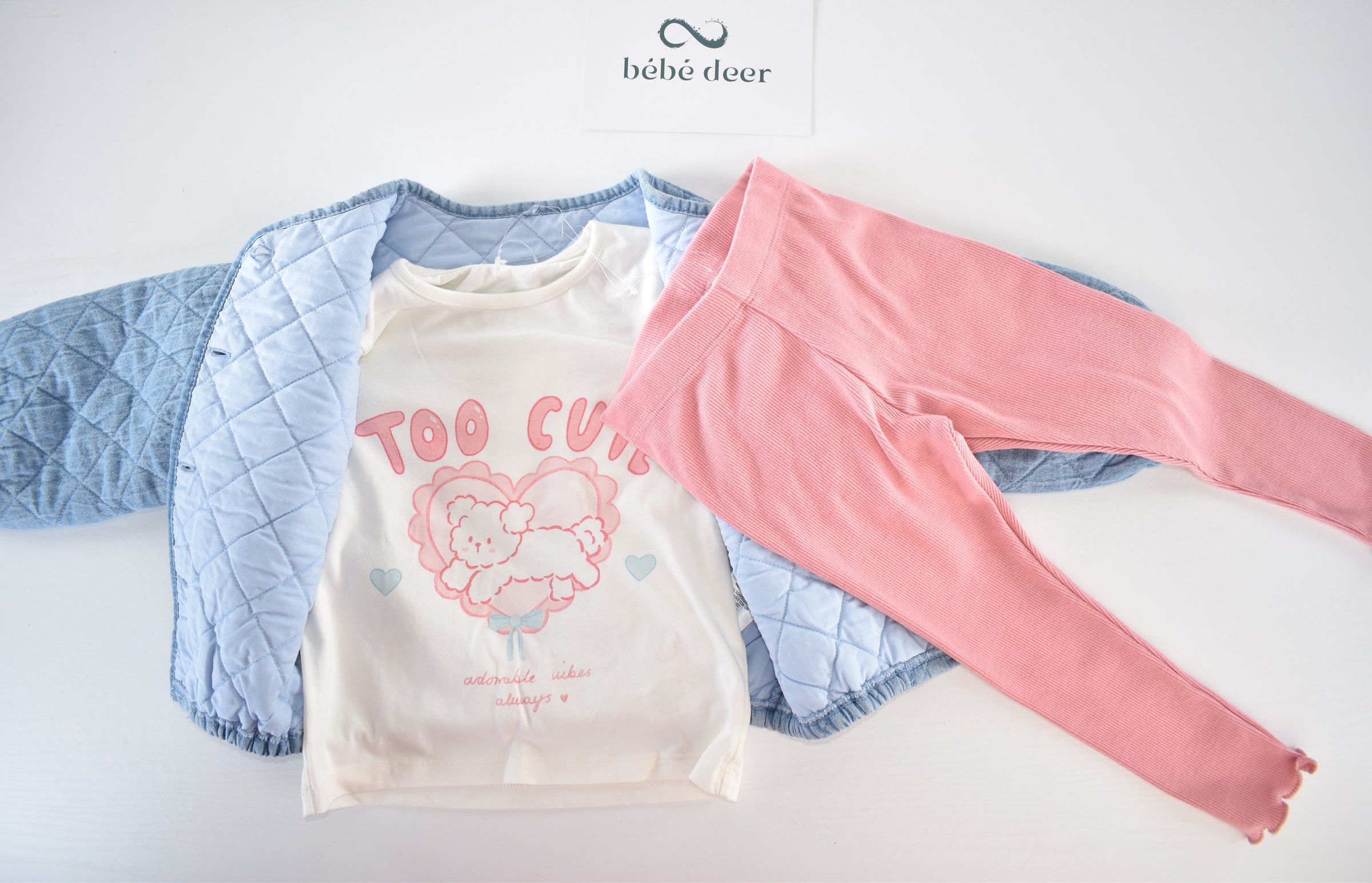 3-piece outfit set – Quilted jacket, top & leggings - New with tag