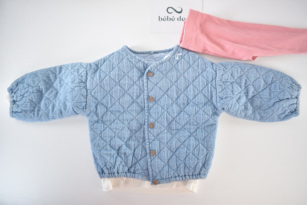 3-piece outfit set – Quilted jacket, top & leggings - New with tag