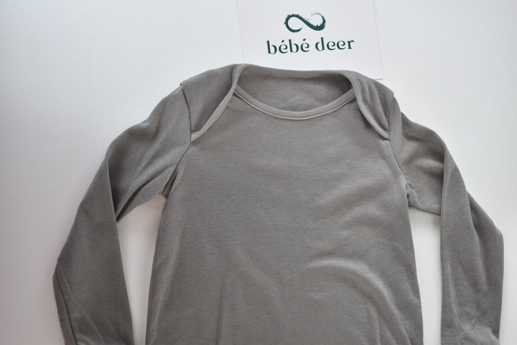 Grey cotton sleepsuit
