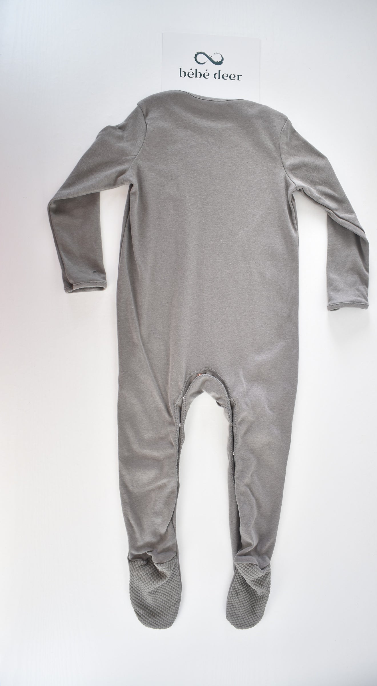 Grey cotton sleepsuit