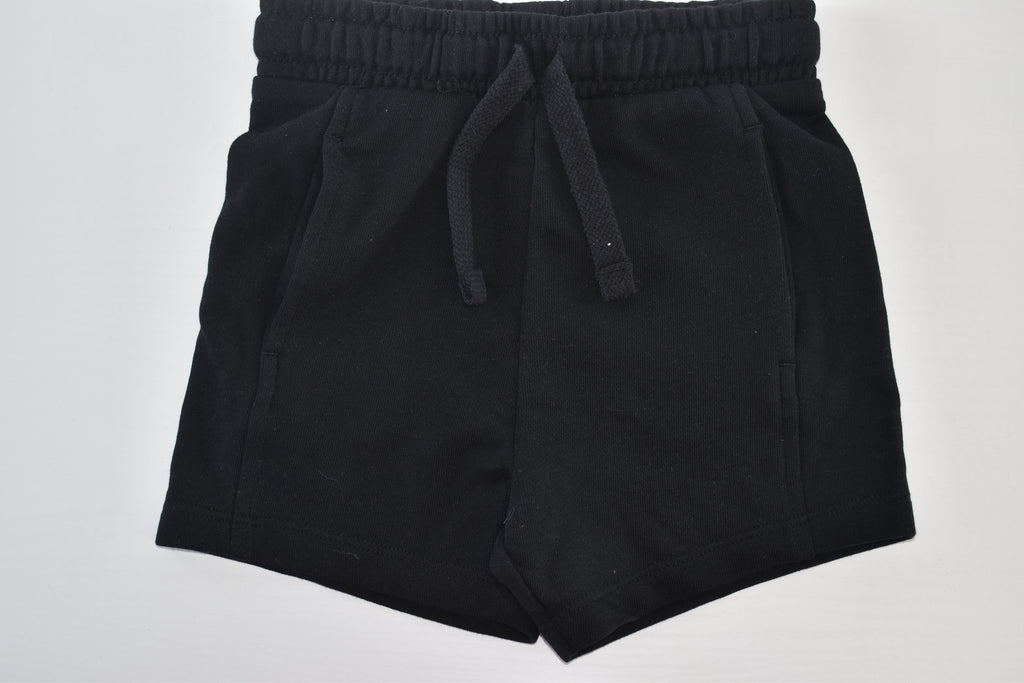 Black jersey shorts with pockets