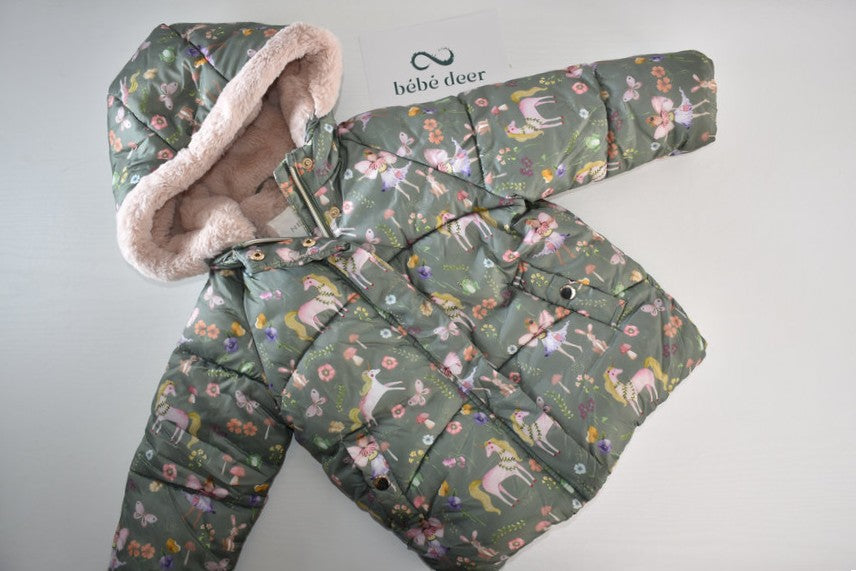 Fairy and Unicorn Padded Winter Coat