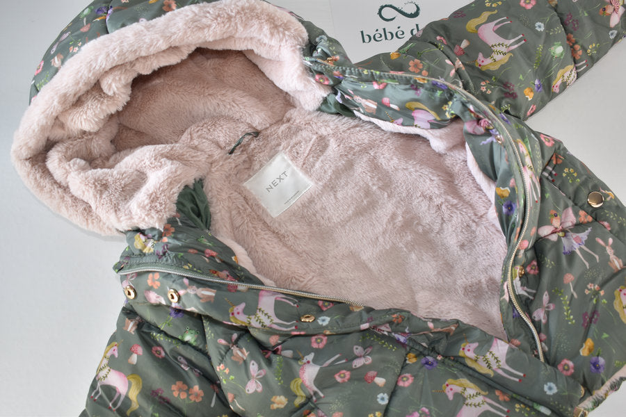 Manteau d'hiver matelassé fée et licorne