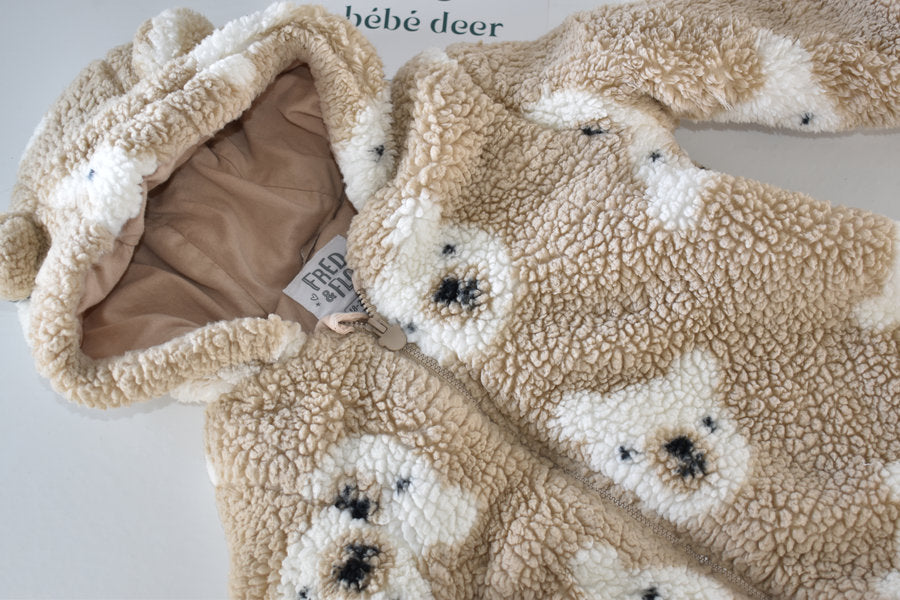 Teddy Bear Fleece Pramsuit