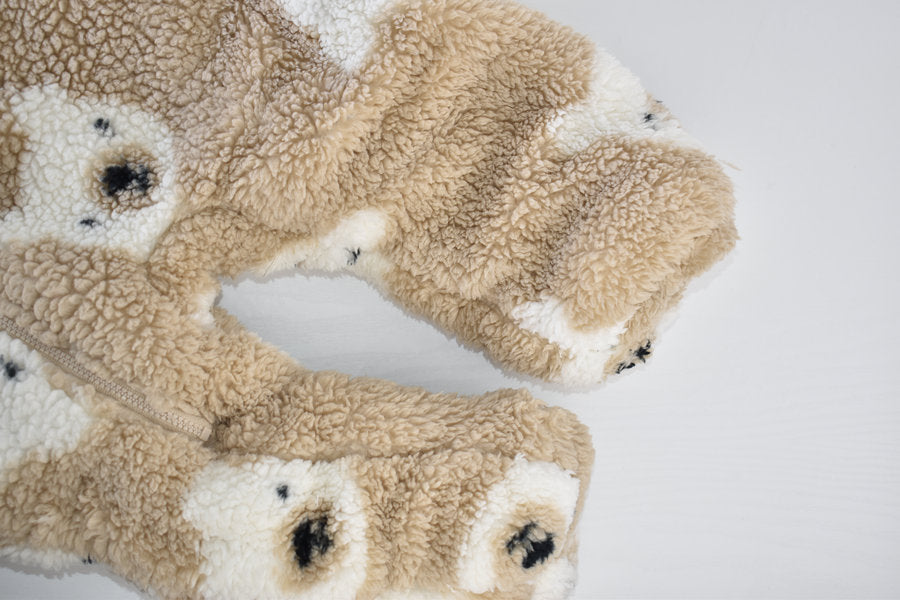 Teddy Bear Fleece Pramsuit