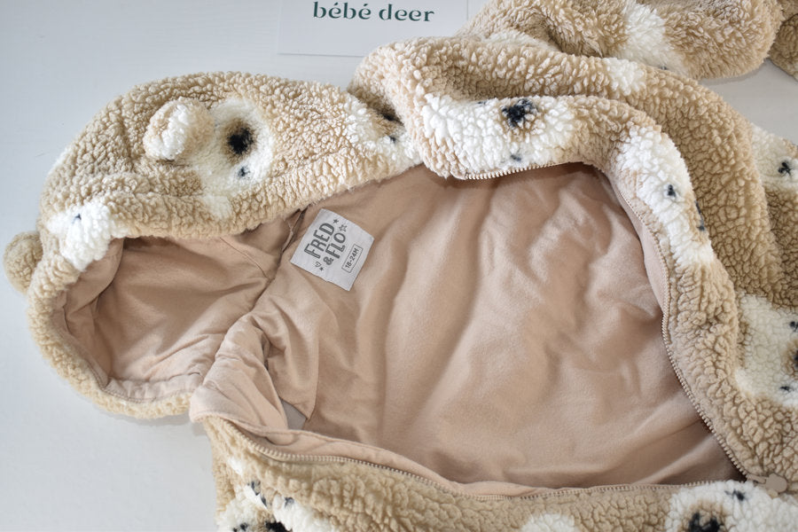 Teddy Bear Fleece Pramsuit