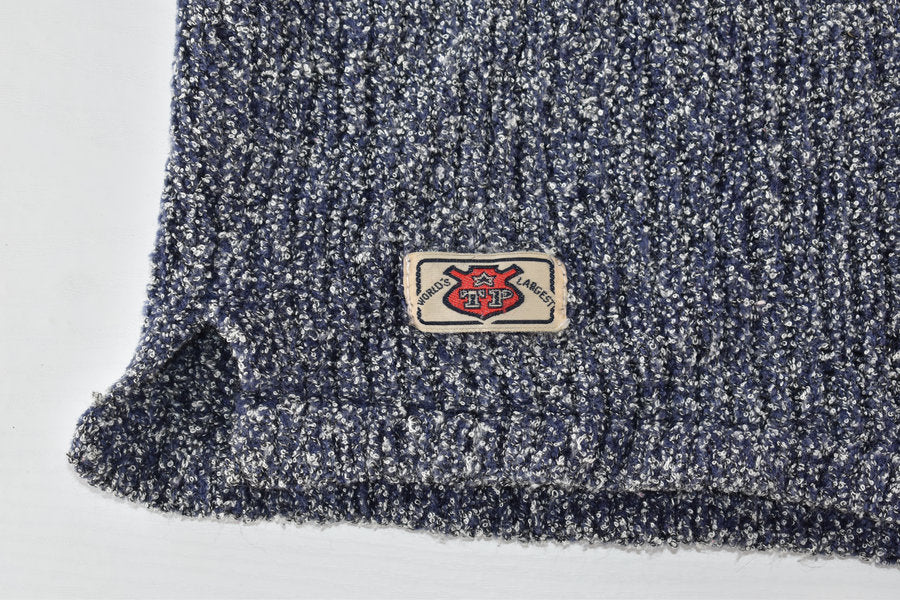 Blue Knit Half-Zip Jumper