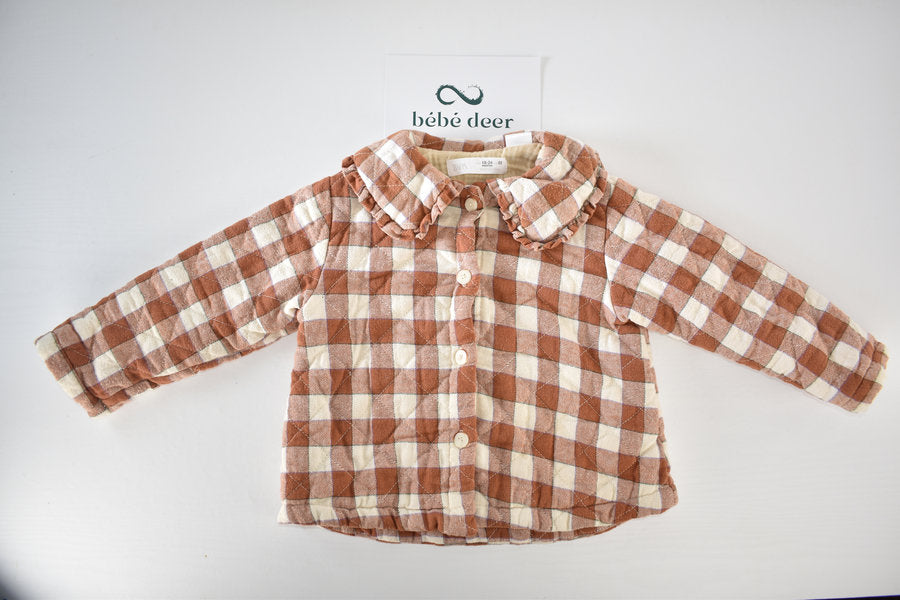 Warm Quilted Check Jacket