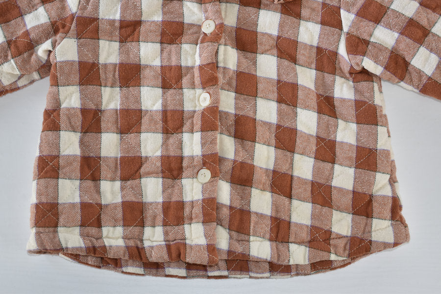 Warm Quilted Check Jacket