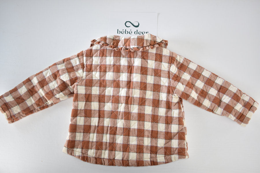 Warm Quilted Check Jacket