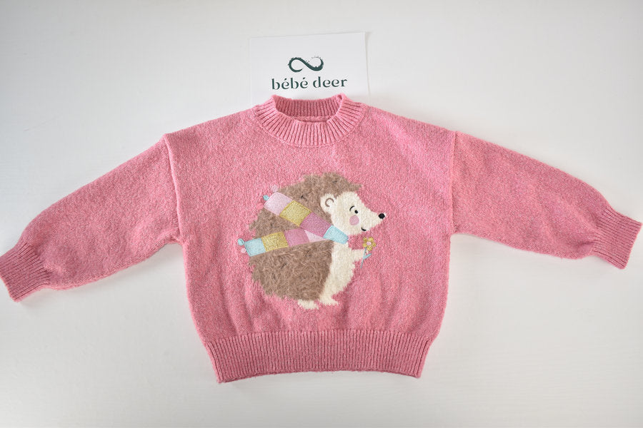 Pink Hedgehog Knit Jumper
