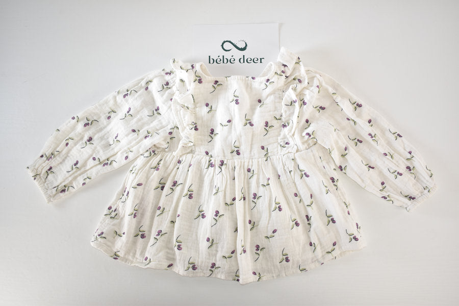 White Floral Cotton dress