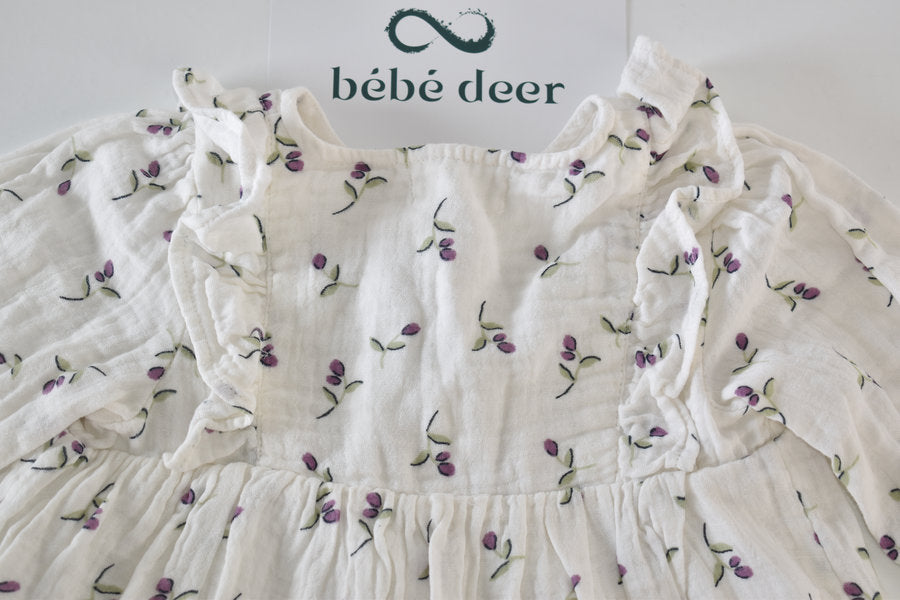 White Floral Cotton dress