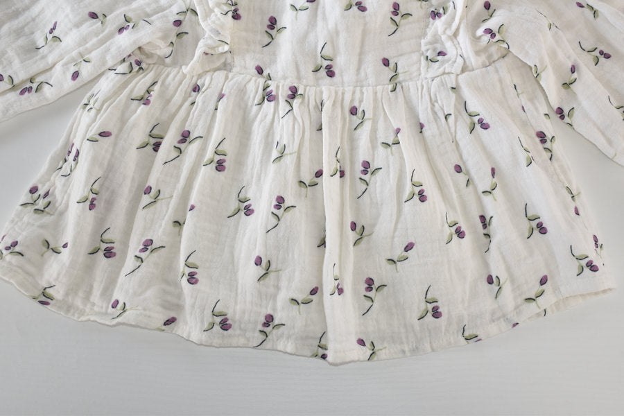 White Floral Cotton dress