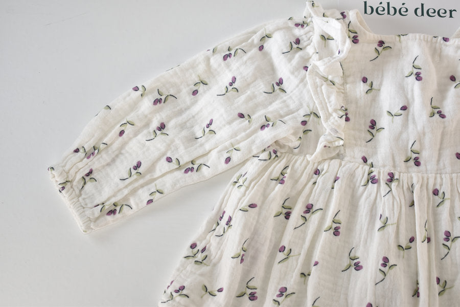 White Floral Cotton dress