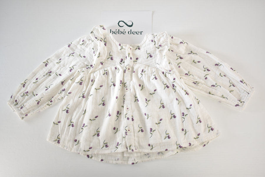 White Floral Cotton dress