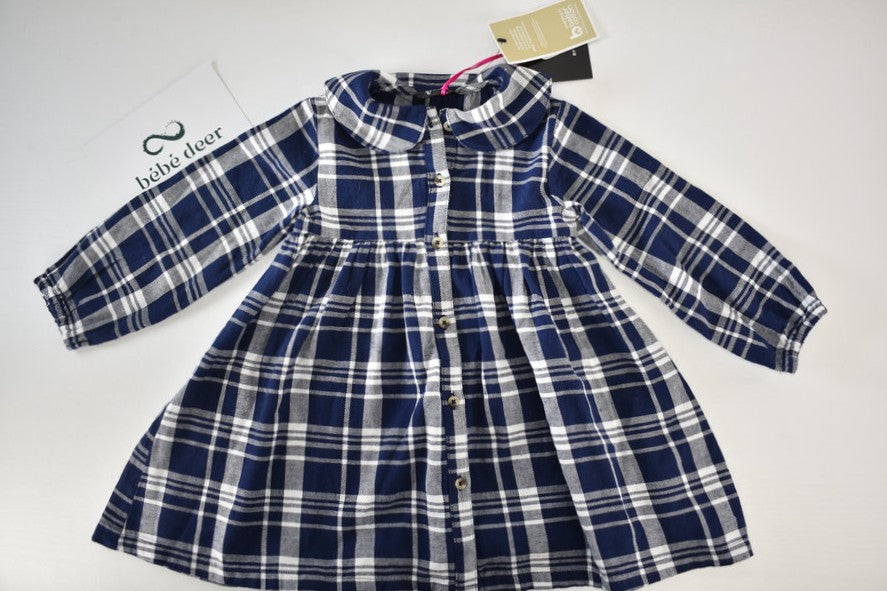 Blue Check Cotton Dress