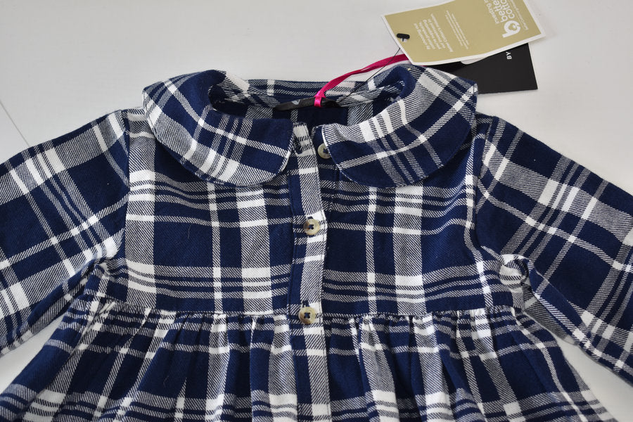 Blue Check Cotton Dress