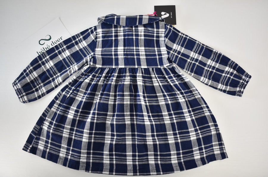 Blue Check Cotton Dress