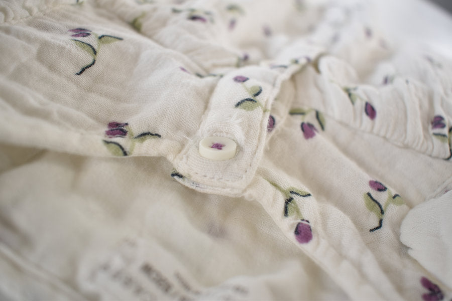 White Floral Cotton dress