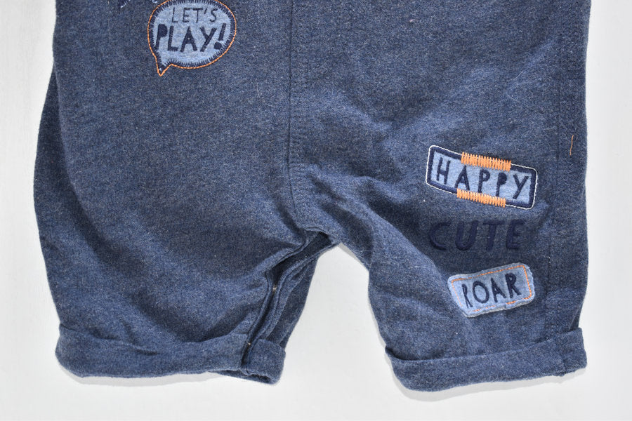 Safari dungaree set with matching bodysuit